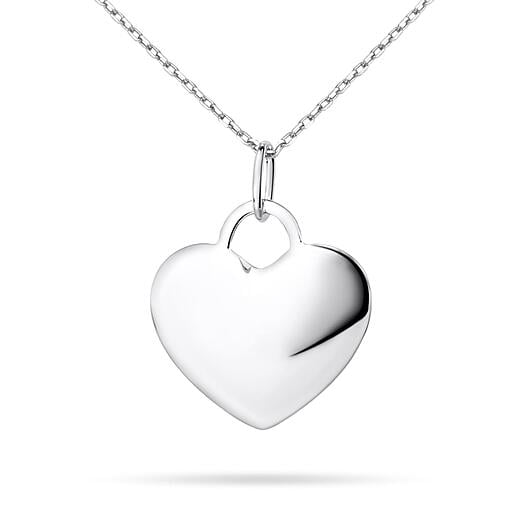 Heart with ring - Rhodium plating