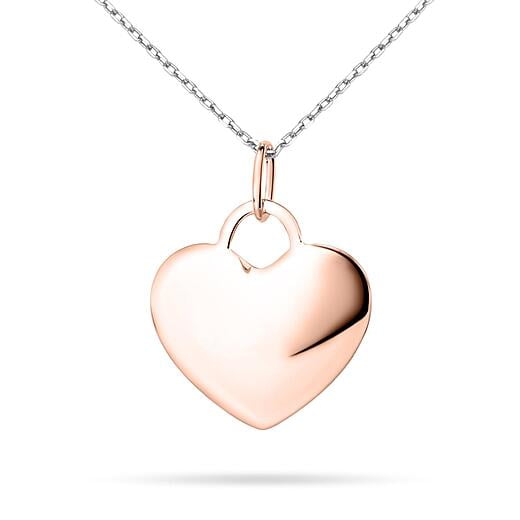 Heart with ring - Red Gold plating