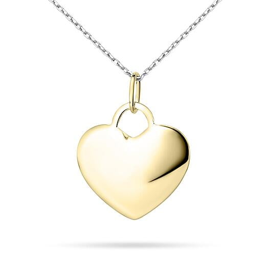 Heart with ring - Yellow Gold plating