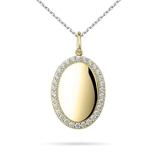 Oval - Yellow Gold plating