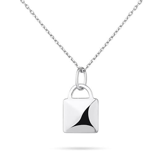Square with ring - Rhodium plating