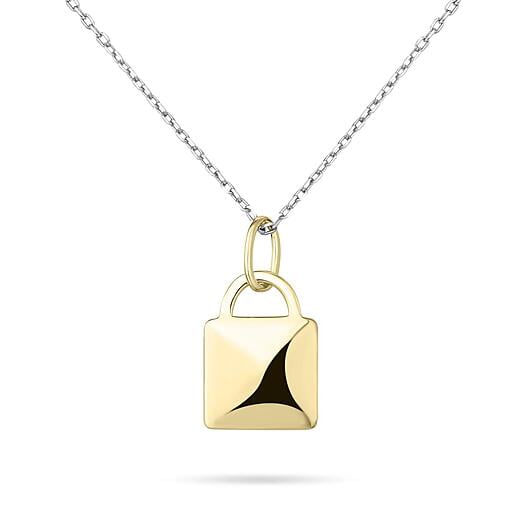 Square with ring - Yellow Gold plating